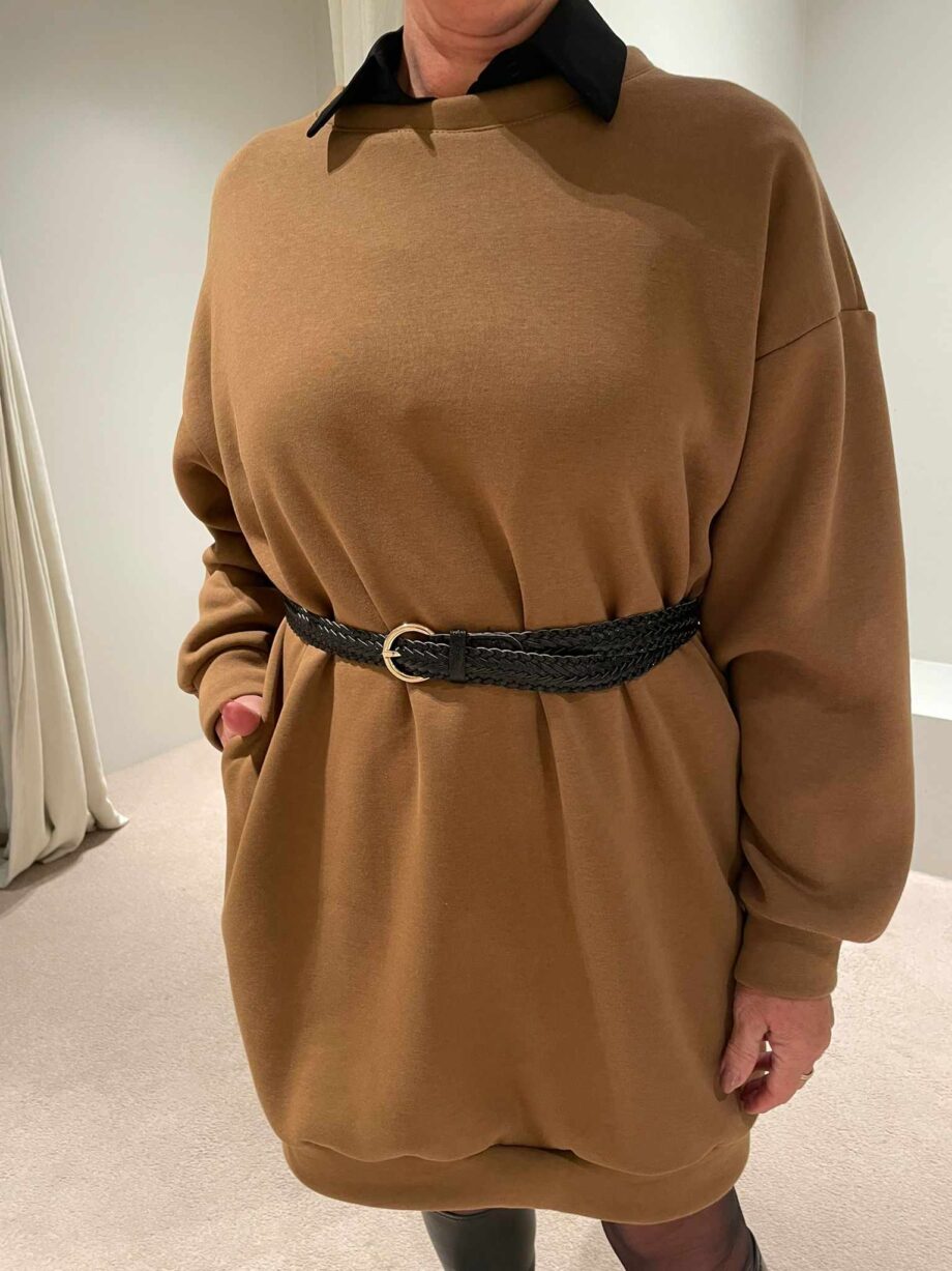 sweater dress camel