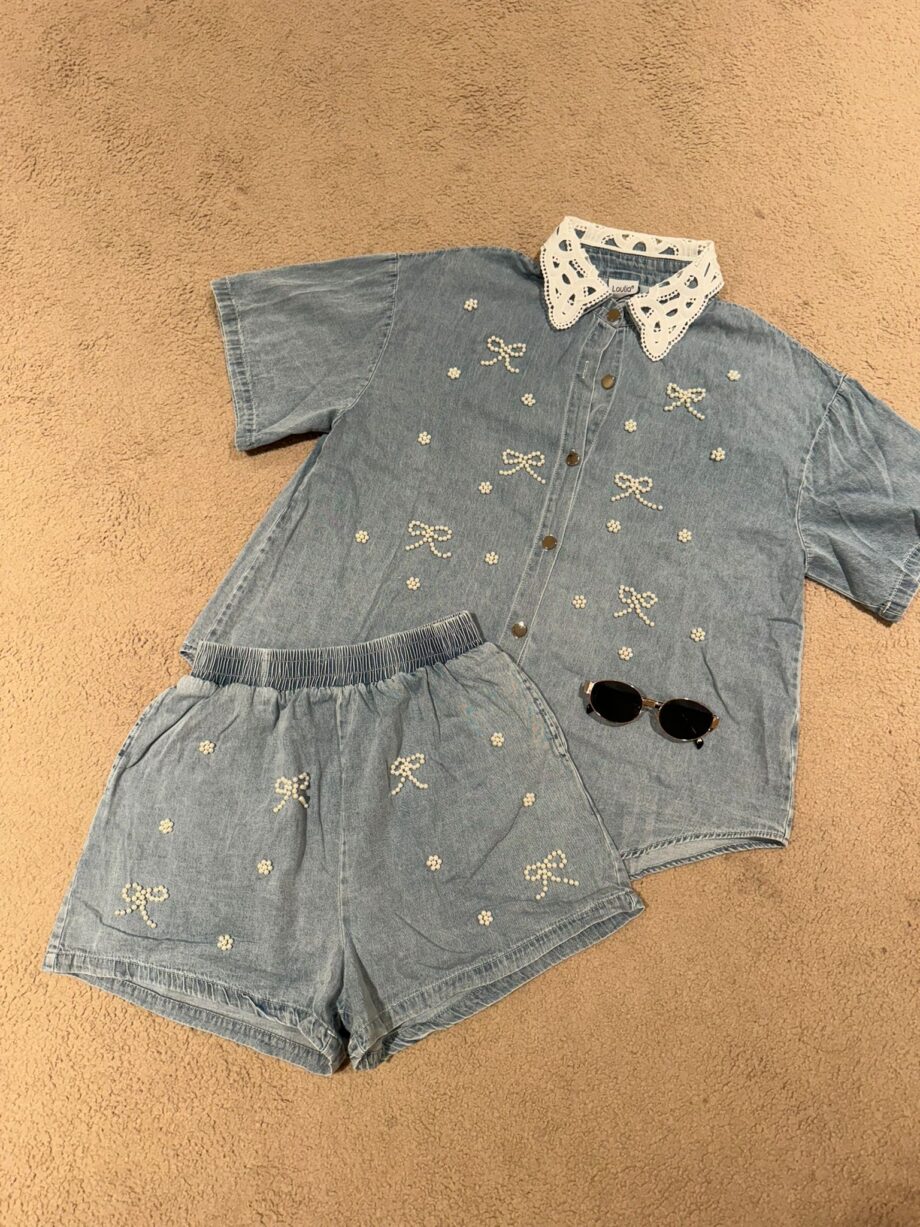 Bow Pearl Set